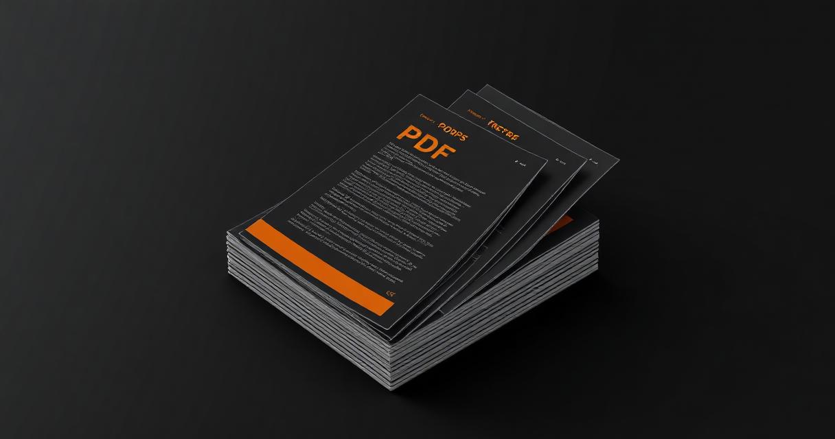 3D illustration of multiple PDF pages neatly organized and reordered
